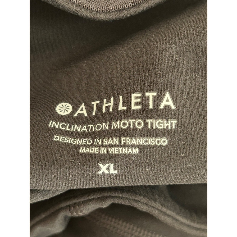 Athleta Inclination Moto Tight Black Yoga Leggings XL - Picture 5 of 7
